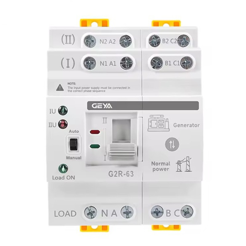 Автомат введення резерву з автоматичним перемиканням на 3 фази Geya G2R-63, 4 полюси, 63 Ампера, DIN, фото 1