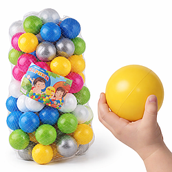 Набір кульок для сухого басейну 100 шт, 6 см, M-Toys 17101 / Пластикові кульки / Комплект різнокольорових кульок