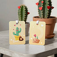 Бірка на День закоханих (50х70мм.) "Кактус"