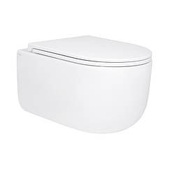 Унітаз підвісний Qtap Taurus безободковий з сидінням Soft-close QT2433084EUQW