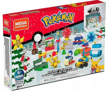 Різдвяний календар MEGA CONSTRUX POKEMON BLOCKS, для дітей від 6 років GYG99