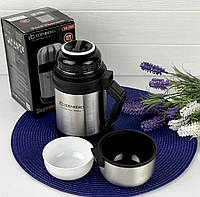 Термос Edenberg 1л с чашей, нержавеющая сталь, вакуумная изоляция, герметичный