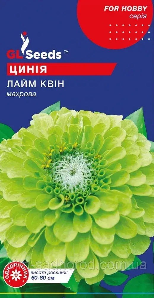 Насіння Цинiї Лайм Квiн (0.5г), For Hobby, TM GL Seeds, фото 1