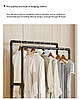 Підлогова подвійна вішалка для одягу та взуття YH9918-3A 150х56 см, фото 8