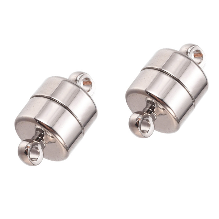 Набір 2 шт Застібка Магнітна 12х6 мм, Отвір 1,5 мм, Колір Срібло, Фурнітура Біжутерія Прикраси, фото 1