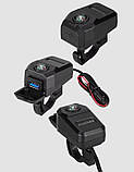 Зарядка USB 3А 36W для телефону на електровелосипед самокат 12V 24V 36V 48V 60V 72V кріплення на кермо, фото 2