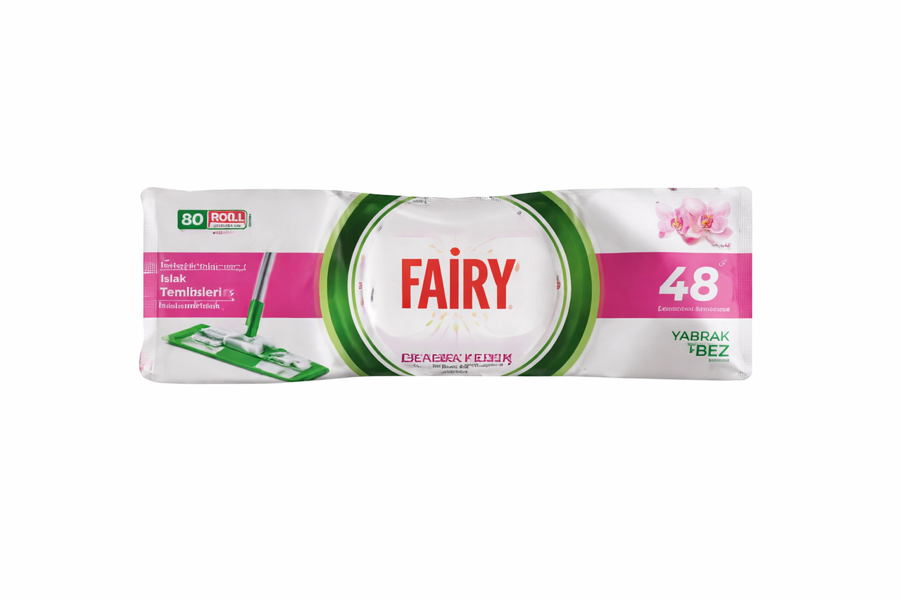 Вологі серветки для підлоги Fairy Power з ароматом лілії 50 шт, фото 1