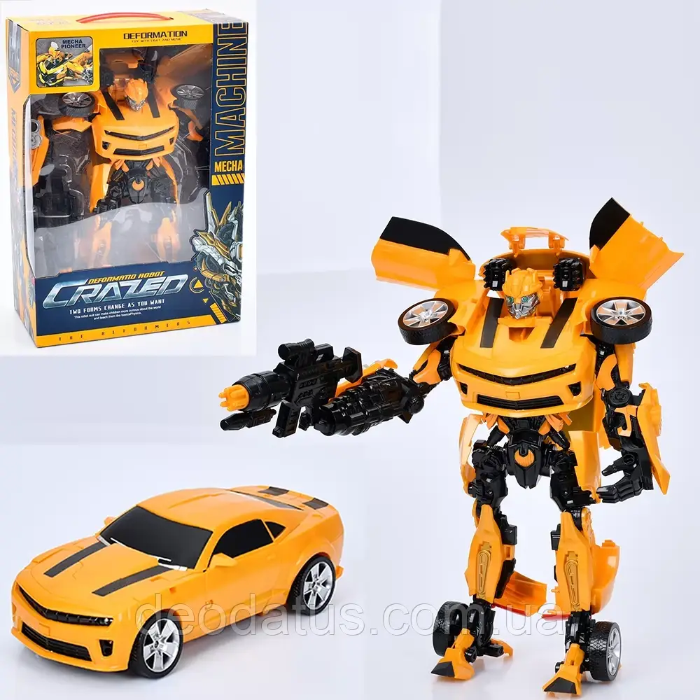 Трансформер машинка Бамблбі робот на батарейках  Bumblebee Chevrolet Camaro W8826A, фото 1
