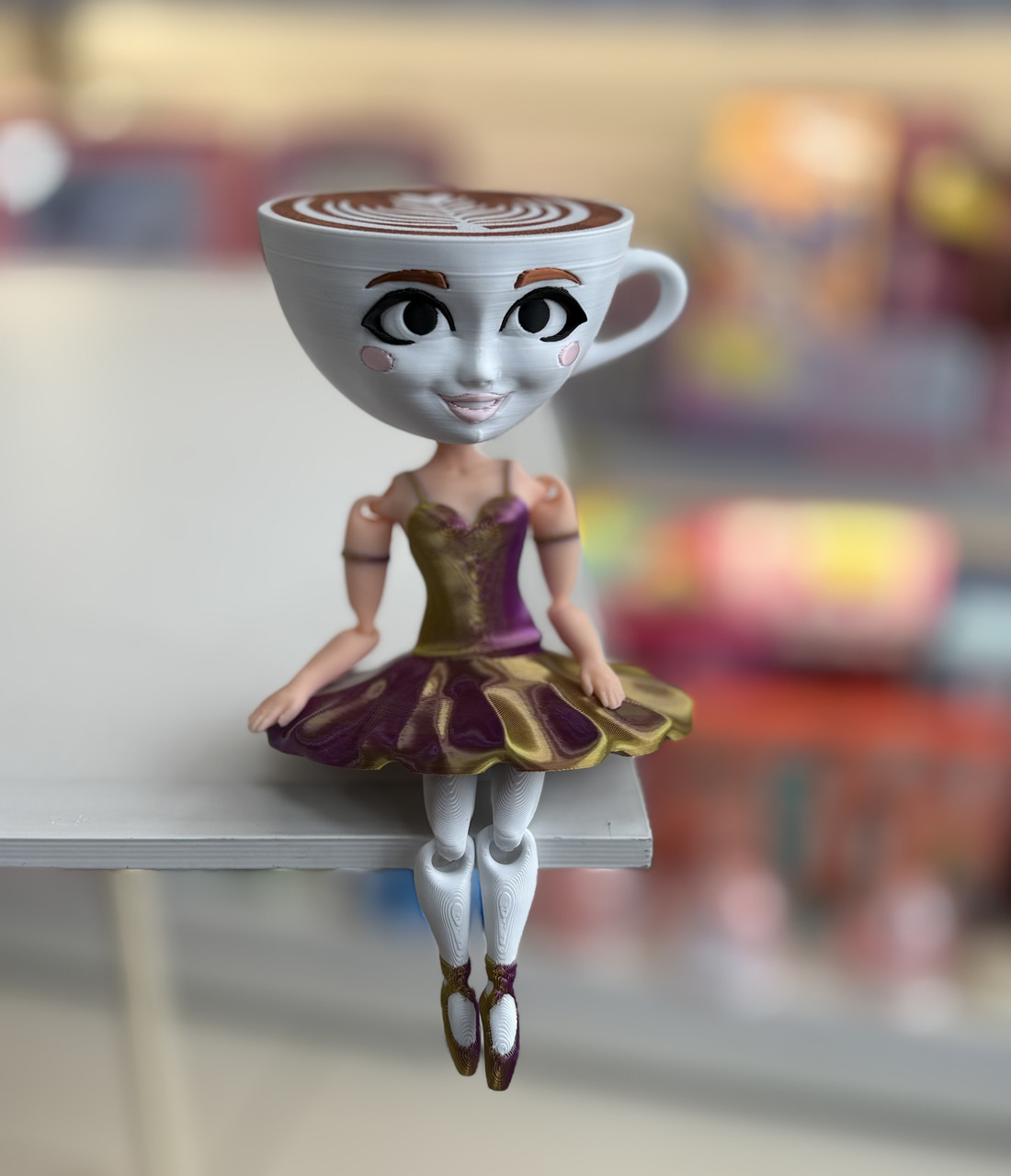 Балерина Капучіно (велика 19 см) Ballerina Cappuccina іграшка фігурка з Italian Brainrot італіан брейнрот, фото 1