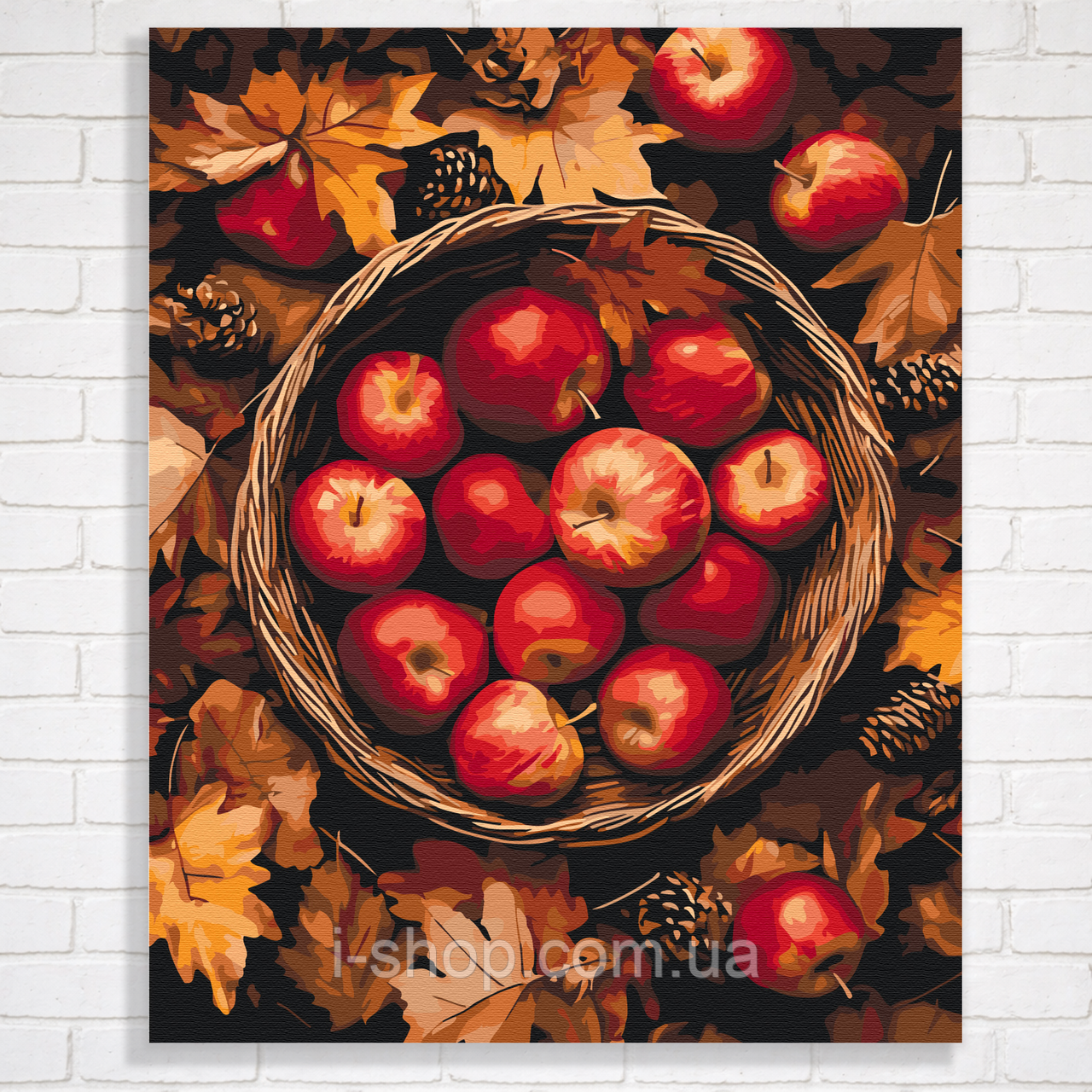 Набір для розмальовки за номерами для дорослих на дерев’яній основі 40x50 Скарби вересня складний, фото 1