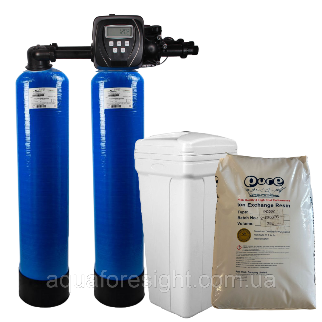 Система пом'якшення води 1054 Clack TT СІ TWIN (Pure Resin PC002), ціна з ПДВ, фото 1
