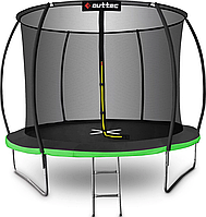 Батут OUTTEC Pumpkin с внутренней сеткой 12 футов 374 см черно-зеленый -UKMarket-