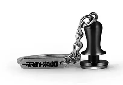 Брелок Темпер MHW-3BOMBER чорний 5 мм з нержавіючої сталі AISI 304 сувенірний