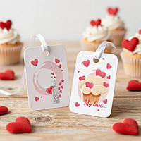 Бірка на День закоханих (50х70мм.) "Кексик"