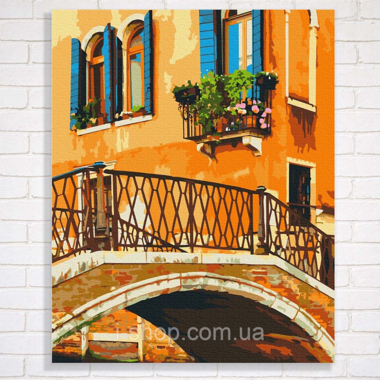 Картина фарбами за номерами для дорослих на підрамнику 40x50 Венеція складна, фото 1