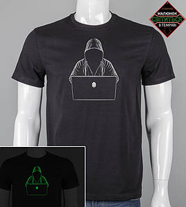 Футболка чоловіча Hacker 2609м (Уп.4шт M-XXL), Чорний