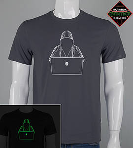 Футболка чоловіча Hacker 2609м (Уп.4шт M-XXL), Графіт