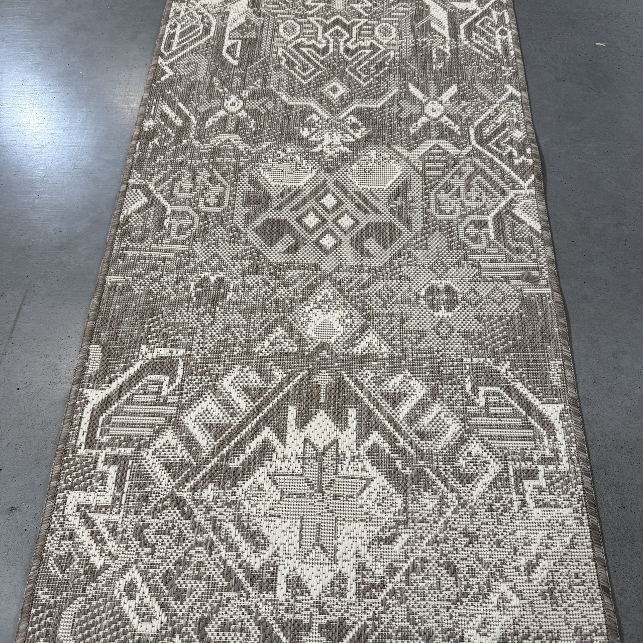 Доріжка безворсова ширина 1м на гумовій основі, не ковзає Flex 19264/111 колір кава з молоком