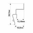 «Contour-Pro» (графіт) ALTEZA. Профіль алюмінієвий для натяжних стель, фото 4