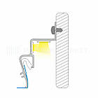 «Contour-Pro» (графіт) ALTEZA. Профіль алюмінієвий для натяжних стель, фото 5