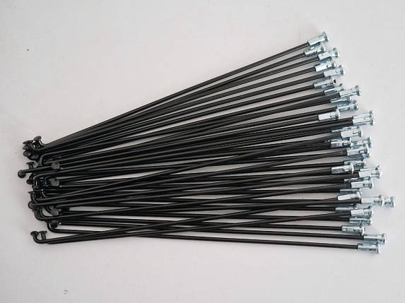 185мм 12G 2,3мм спиця велосипедна сталева високої міцності в комплекті з ніпелем, фото 1