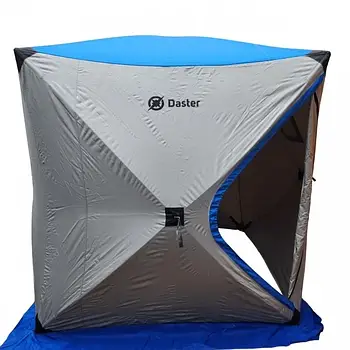 Намет Daster "Куб" 1.8 м*1.8 м*2.05 м Біло-синій з виходом під трубу