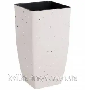 Вазон "Квадро" 16*16*30см. (світлий бетон) 2,7л, фото 1