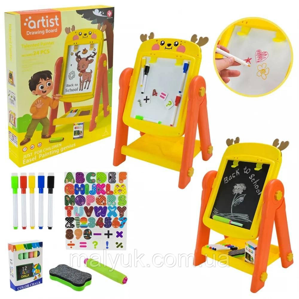 Мольберт двосторонній з магнітними літерами оленя