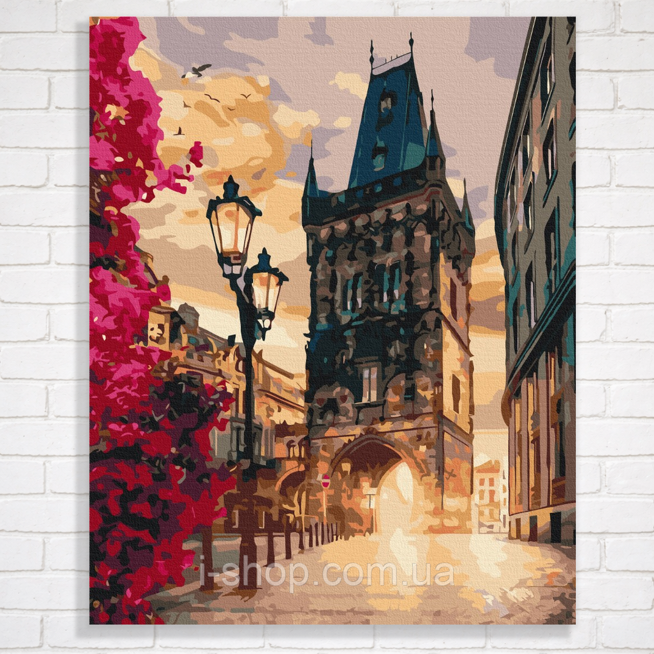 Картина за номерами для дорослих на підрамнику 40x50 Прага складна, фото 1