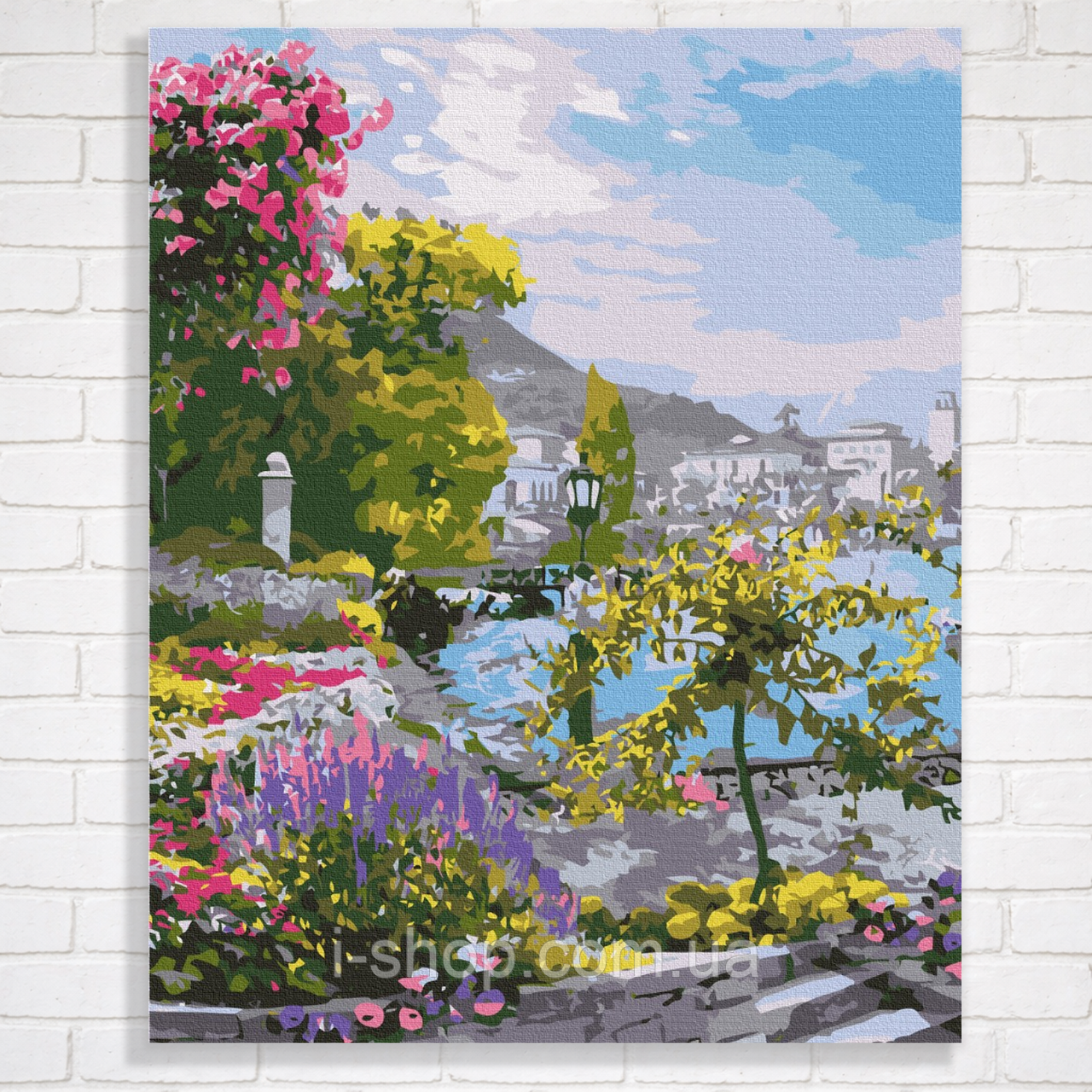 Картина за номерами з фарбами для дорослих на підрамнику 40x50 Старовинний сад біля моря 1 складна, фото 1