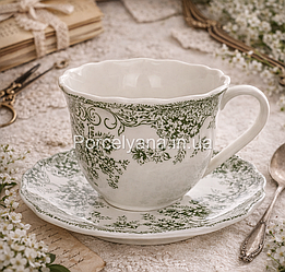 Чашка 220мл з блюдцем Vintage Rose Bonadi K199