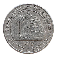 Ліберія 5 центів, 1975
