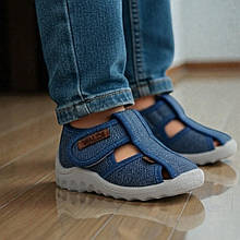 Дитячі капці в садку та для дому, текстильне взуття для хлопчиків Waldi. Розмір: 21