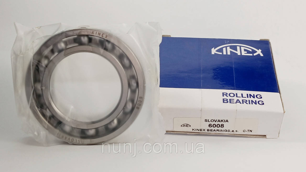 Підшипник 6008 Kinex (108) розміри: 40*68*15 кульковий радіальний, фото 1