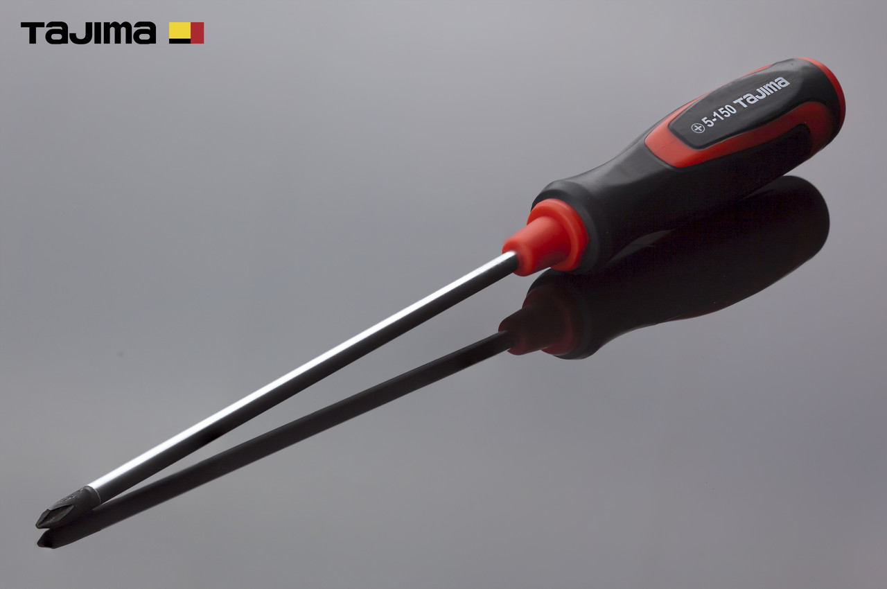 Викрутка хрестова PH1 х 267 мм TAJIMA (Японія) Phillips магнітна, фото 1