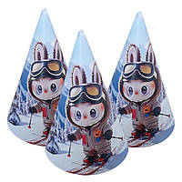 Ковпачки дитячі "Лабубу на лижах". Розмір: 16см.