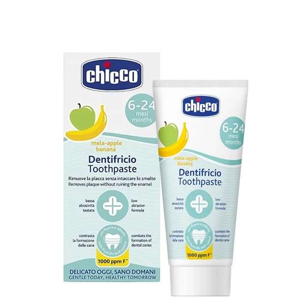 Chicco дитяча Зубна паста "Яблуко-Банан" 6-24 міс. 50 мл Чіко, фото 1