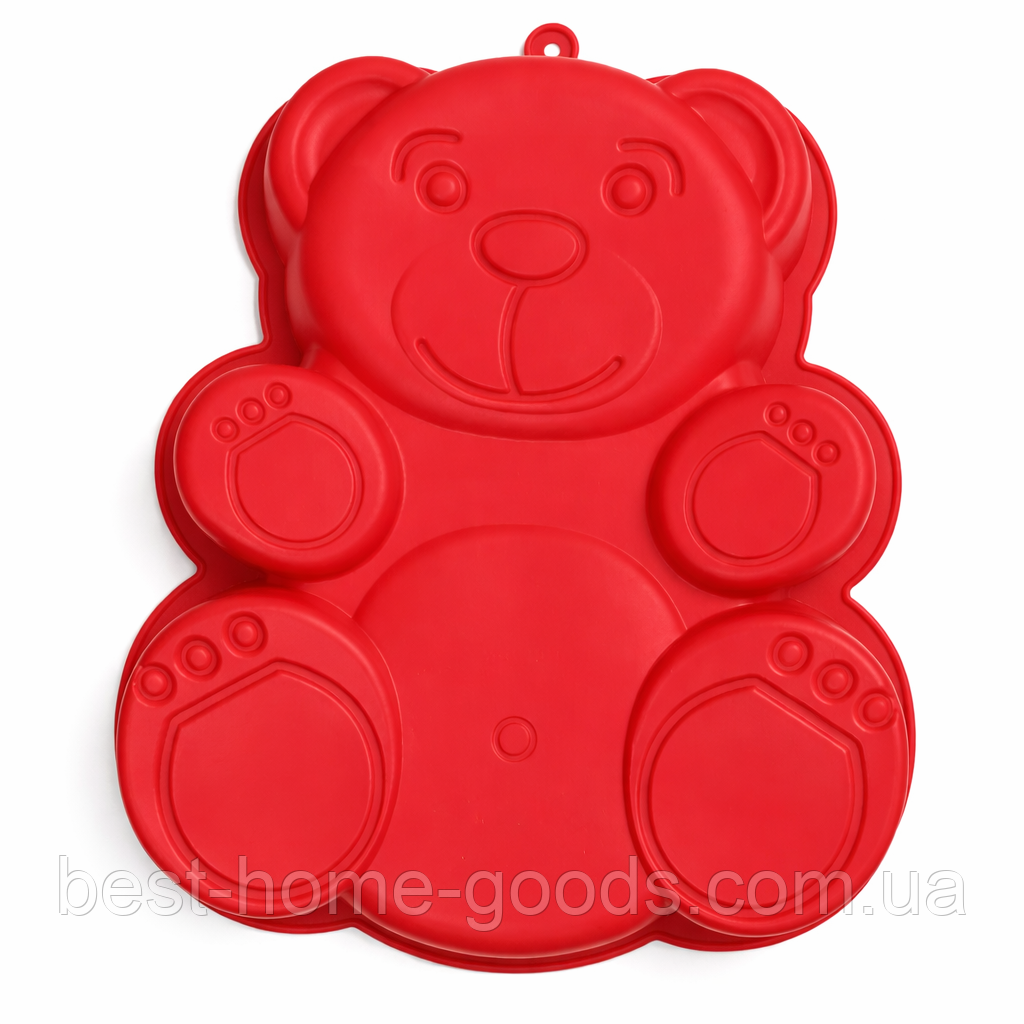 Силіконова форма для випічки «Мішка Барні» — фігурна форма для бісквіта, 30×22,5 см, фото 1