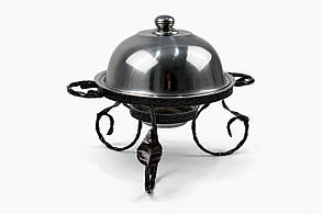 Садж для подачі (підігріву) шашлику 28 см. + кришка "ГРЕЦІЯ"