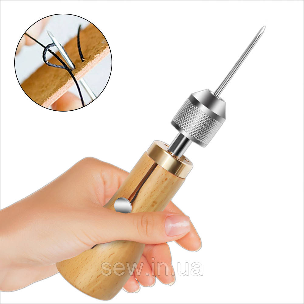 Шило для шкіри з котушкою й нитками, фото 1
