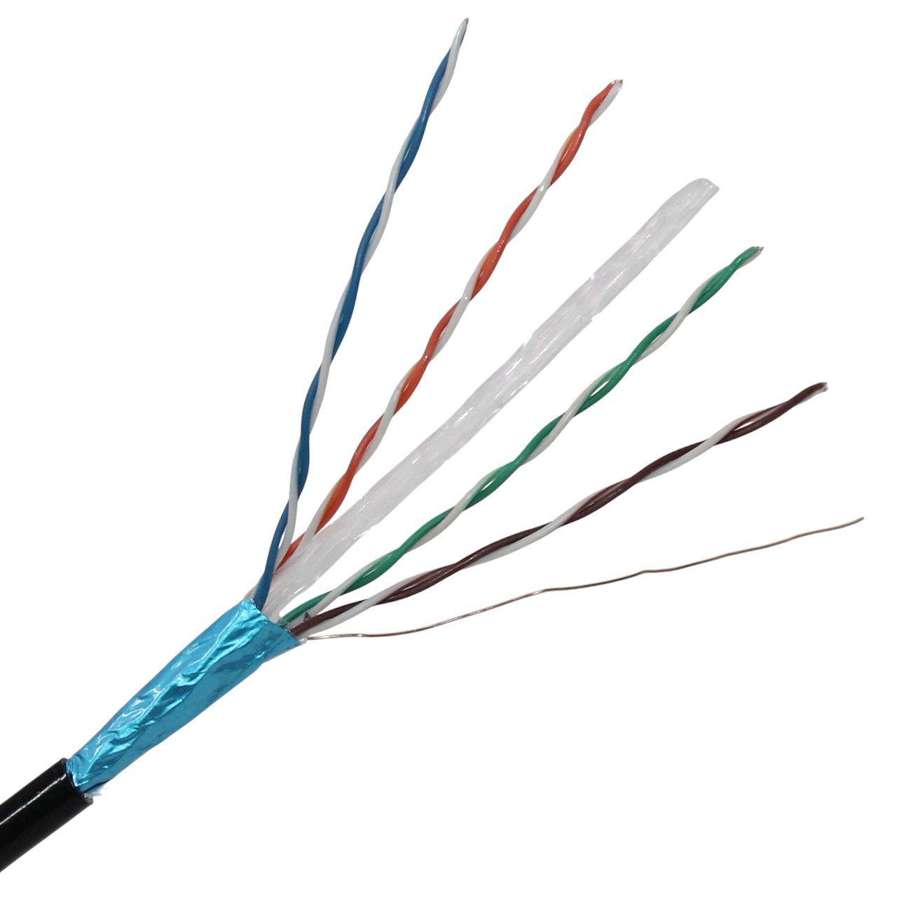 Вуличний мережевий кабель екранована вита пара для зовнішніх робіт для інтернету та відеоспостереження FTP Cat 6 4x2x0.54, фото 1
