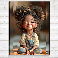 Алмазна мозаїка для дітей Мрійлива дівчинка 30x40 см алмазна мозаїка з рамкою в коробці Dreamtoys