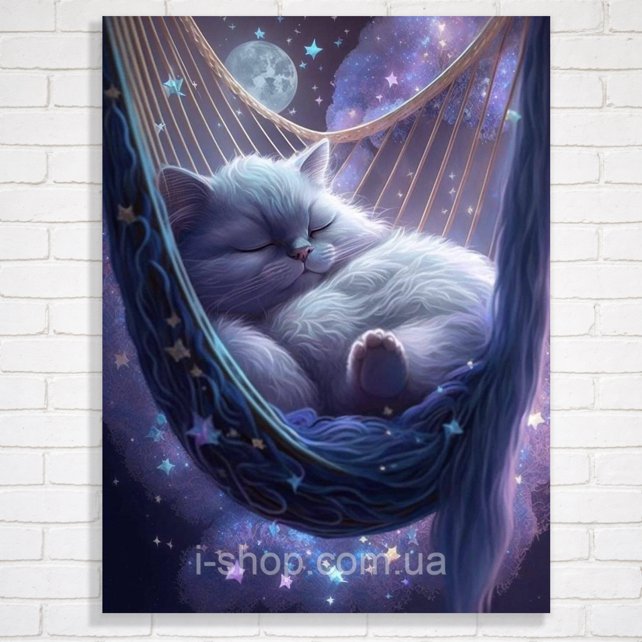 Алмазна мозаїка з рамкою Місячні мрії 30x40 см космос набір для творчості в коробці Dreamtoys, фото 1