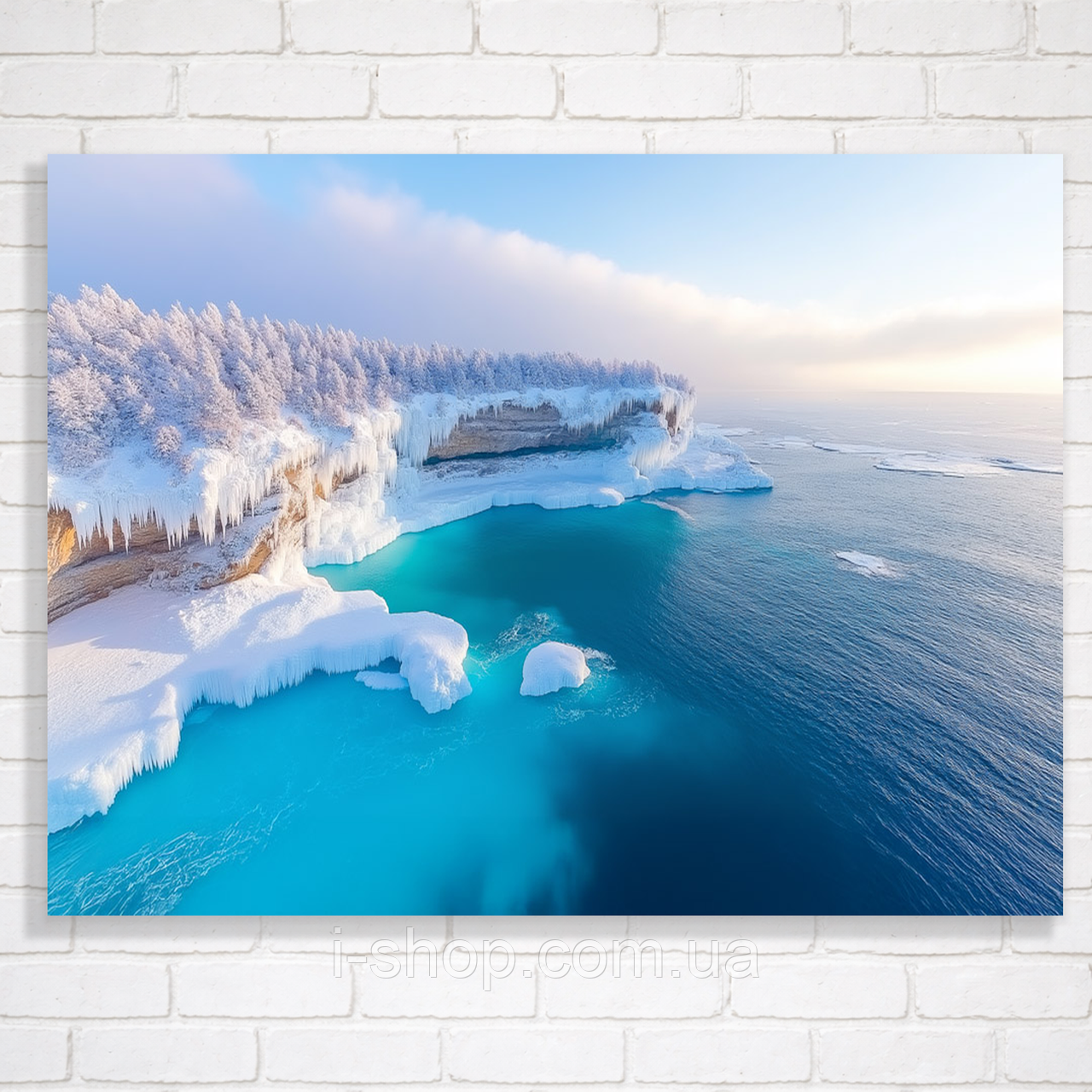 Алмазна мозаїка в рамці зимовий пейзаж Змерзла безтурботність набір мозаїка 30x40 см Dreamtoys, фото 1