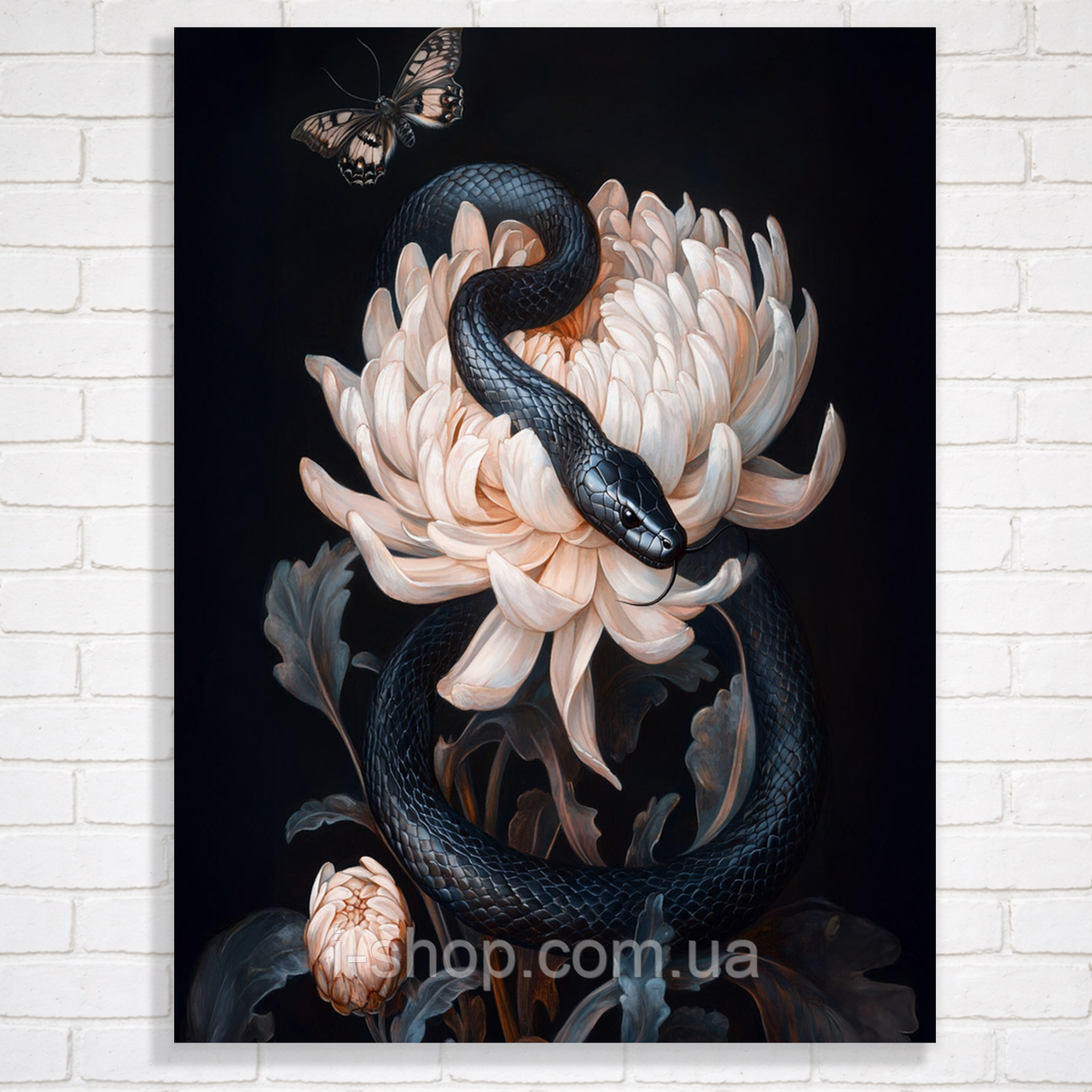 Алмазна мозаїка з рамкою Краса і небезпека 30x40 см набір для творчості алмазна мозаїка Dreamtoys, фото 1