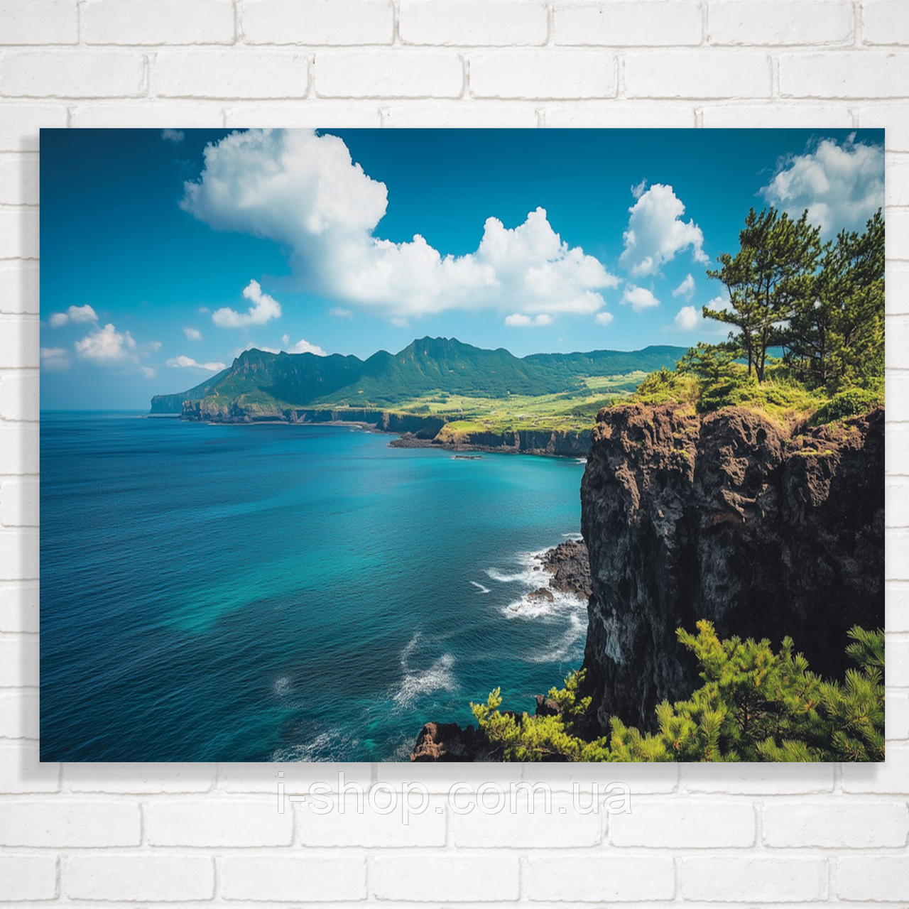 Алмазна мозаїка з рамкою Береговий спокій 30x40 см море набір для дорослих у коробці Dreamtoys, фото 1