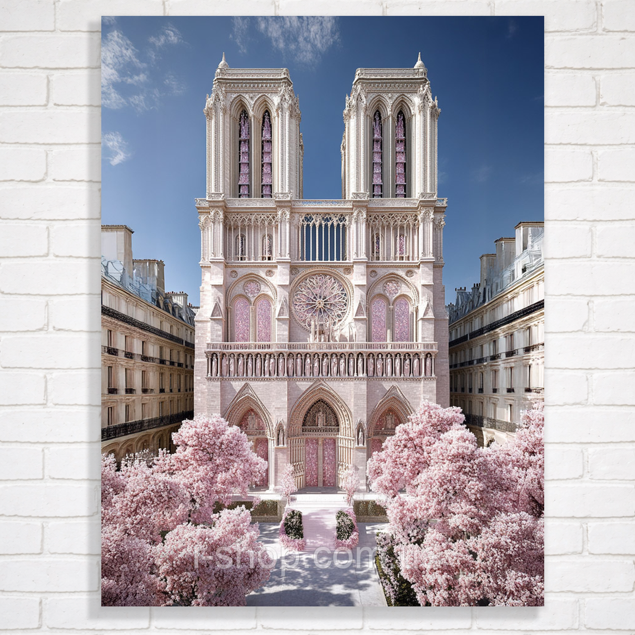 Алмазна мозаїка Собор Паризької Богоматері 30x40 см з рамкою набір для творчості Dreamtoys, фото 1