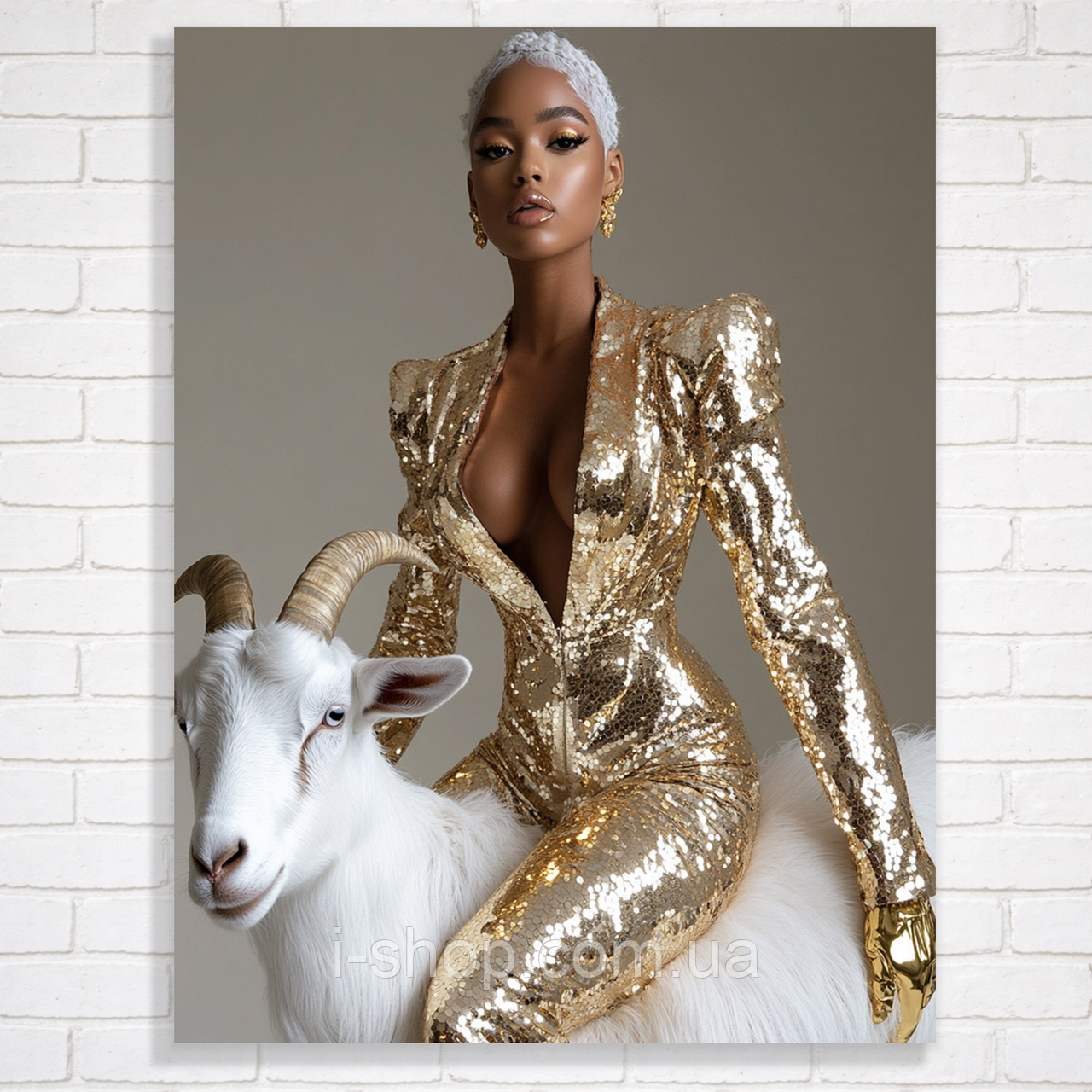 Алмазна мозаїка з рамкою Золота королева 30x40 см набір для алмазної мозаїки Dreamtoys у коробці, фото 1