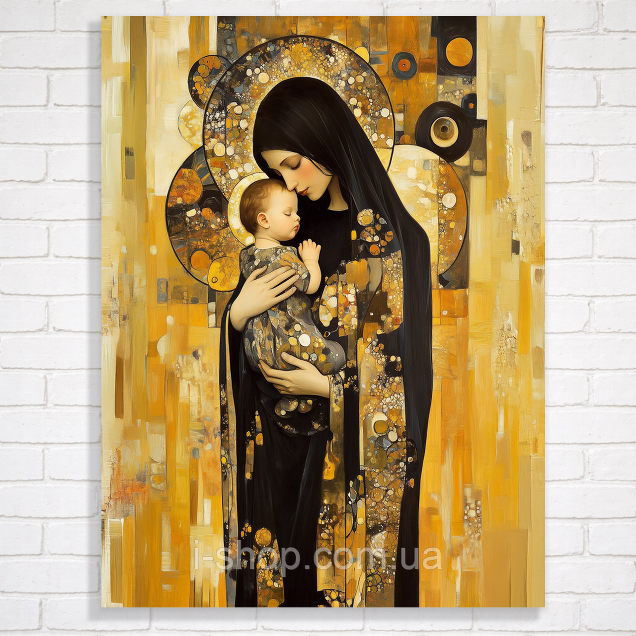 Алмазна мозаїка набір для алмазної мозаїки картина алмазна мозаїка Золоті обійми 30x40 на рамці, фото 1