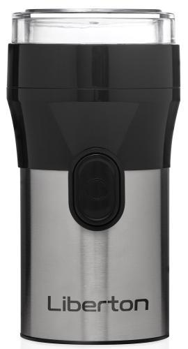 Кавомолка Liberton LCG-2303, чорний/Inox, 150W, 70г, імпульсний режим, блокування включення при знятій кришці, корпус нержавіюча, фото 1